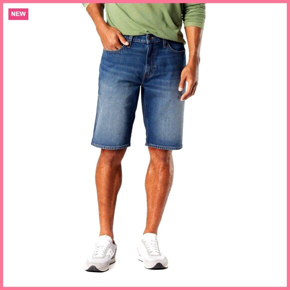 Men's Athletic Fit Denim Shorts with Flex Stretch Fabric